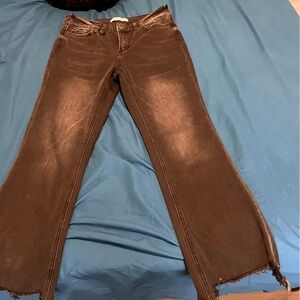 Flying Monkey crop with Flare Raw Hem Sz 28